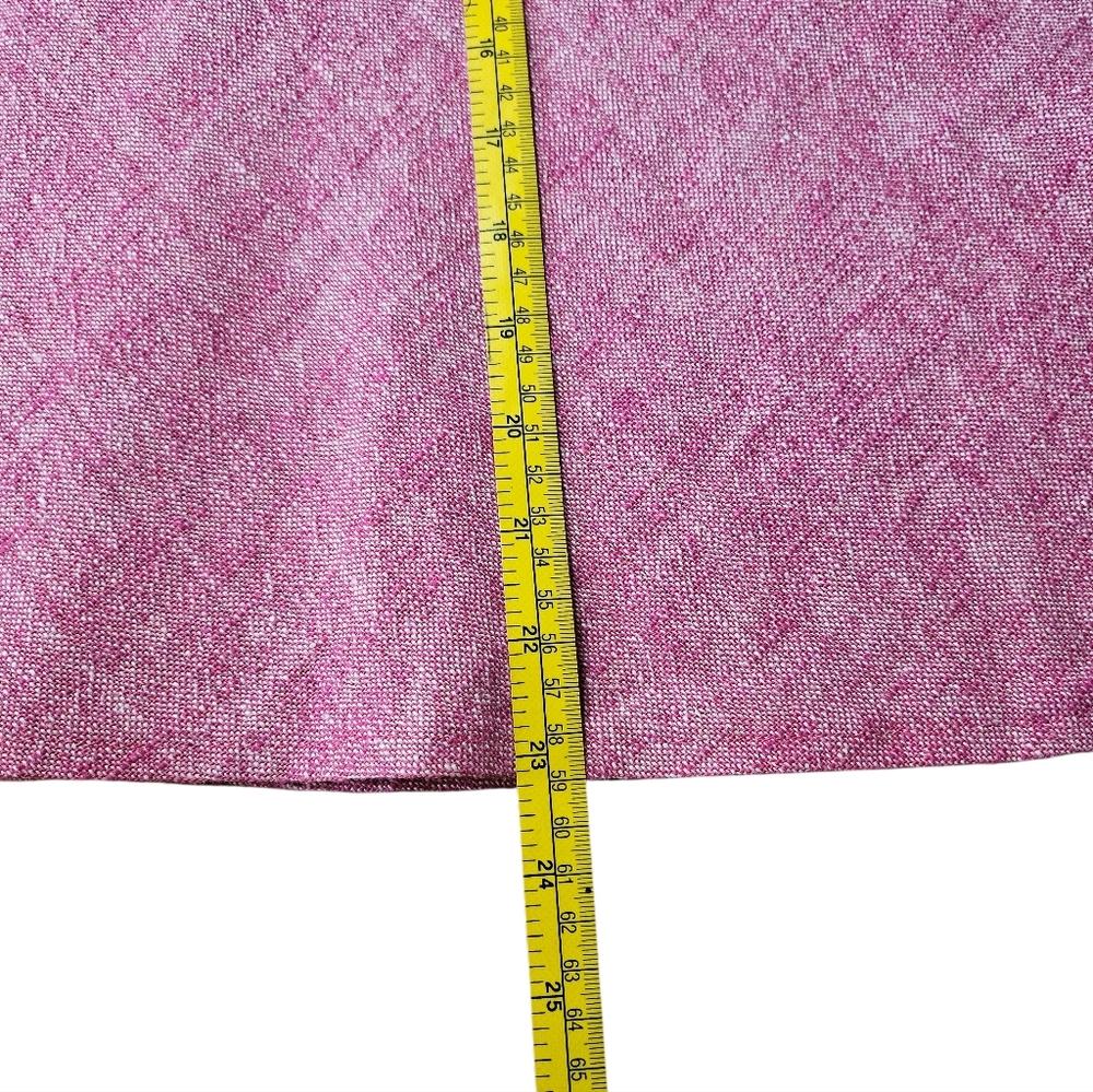 Alain Manoukian Bubblegum Pink White Tweed Linen Skirt 8 - Picture 5 of 7
